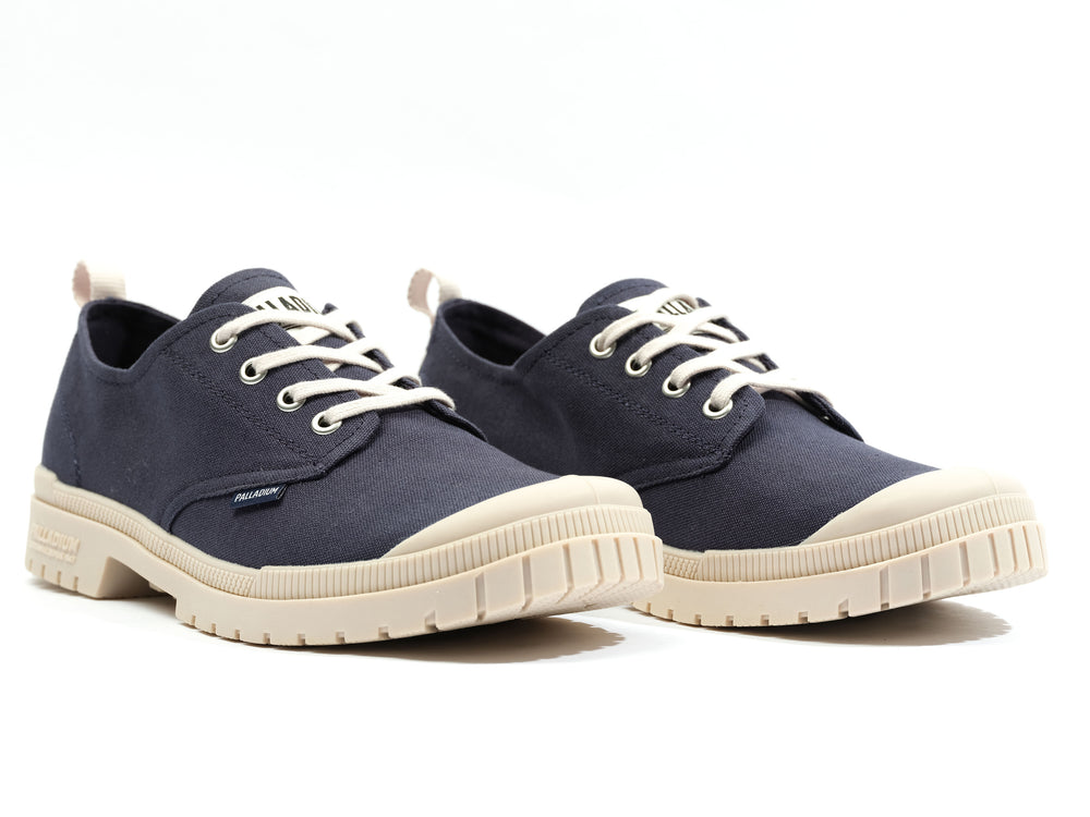 Zapatos Bajos Palladium PAMPA SP20 LOW CANVAS Mujer Indigo | Costa Rica-53841